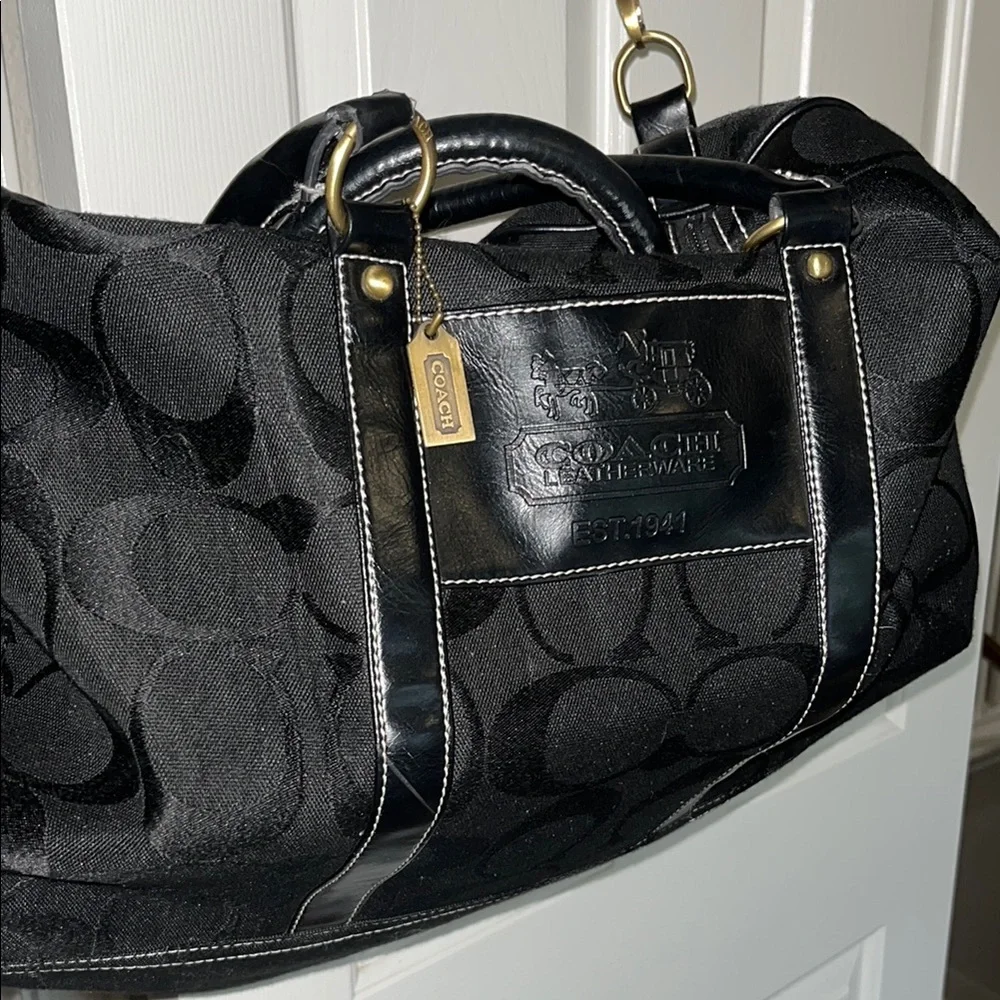 Coach Black Signature Tote Bag - Picture 2 of 3